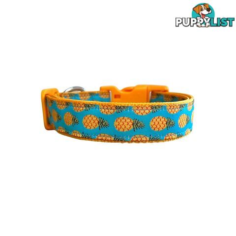 Pineapple Dog Collar - Hand Made by The Bark Side - TBSPINSM