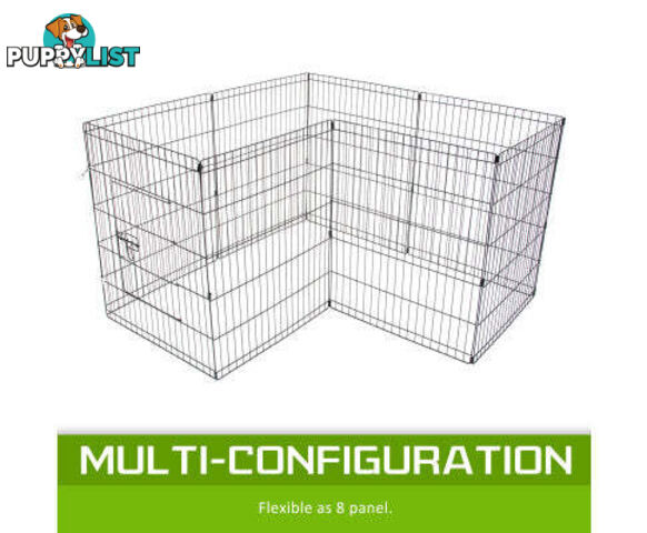 Paw Mate Pet Playpen 8 Panel Foldable Dog Exercise Enclosure Fence Cage - V274-PET-PP24