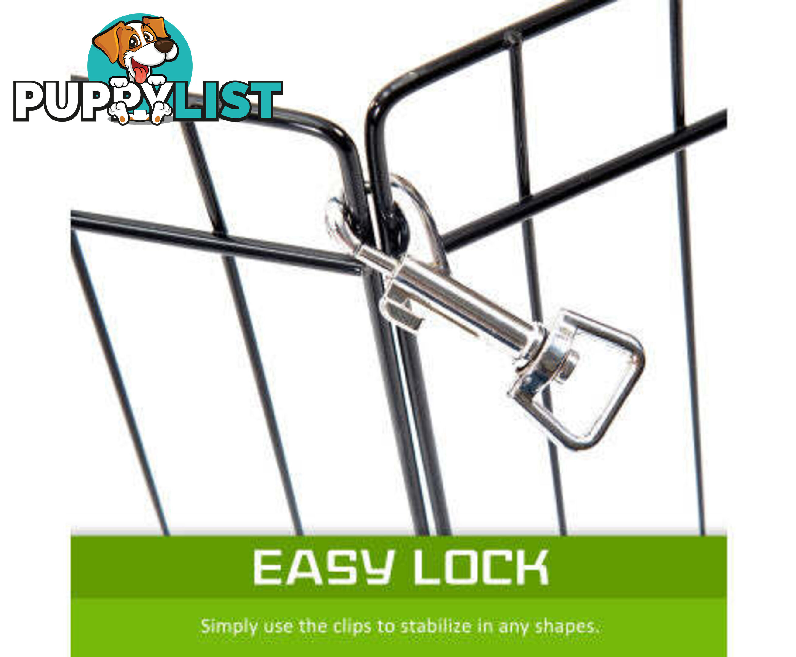 Paw Mate Pet Playpen 8 Panel Foldable Dog Exercise Enclosure Fence Cage - V274-PET-PP24