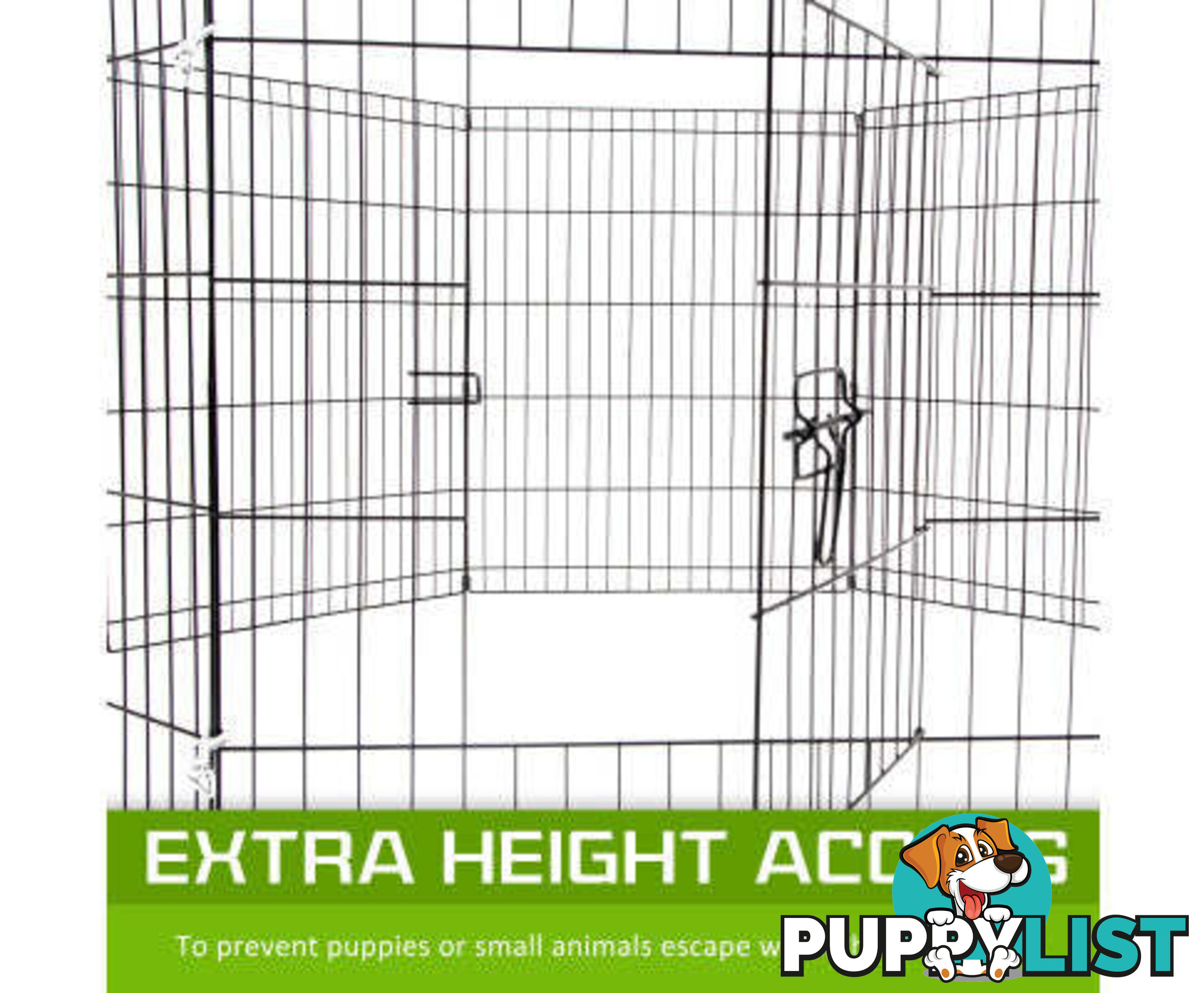 Paw Mate Pet Playpen 8 Panel Foldable Dog Exercise Enclosure Fence Cage - V274-PET-PP24