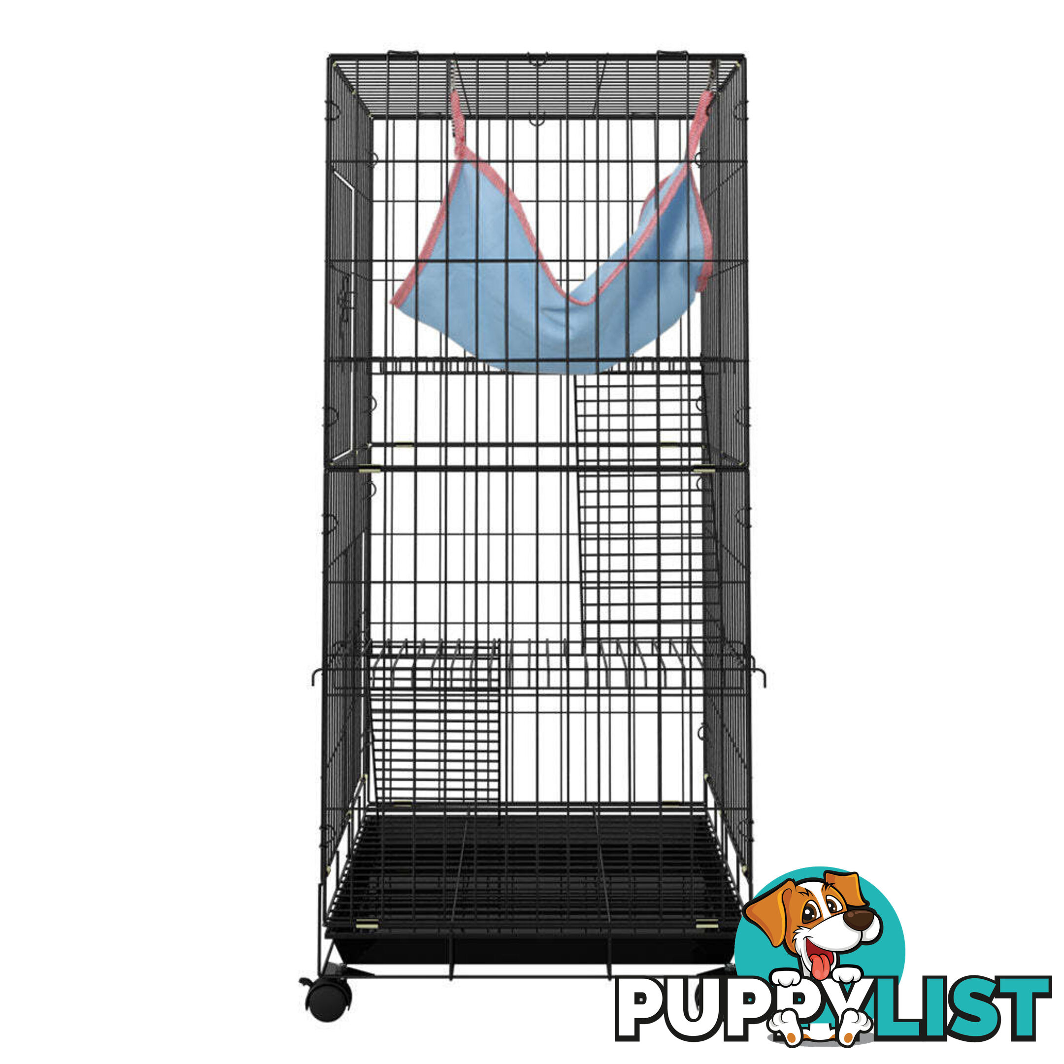 i.Pet Rabbit Cage 100cm Hutch 3 Level Indoor Guinea Pig Ferret - PET-RAB-CAGE-GV1907