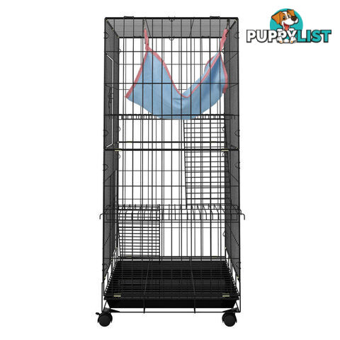 i.Pet Rabbit Cage 100cm Hutch 3 Level Indoor Guinea Pig Ferret - PET-RAB-CAGE-GV1907