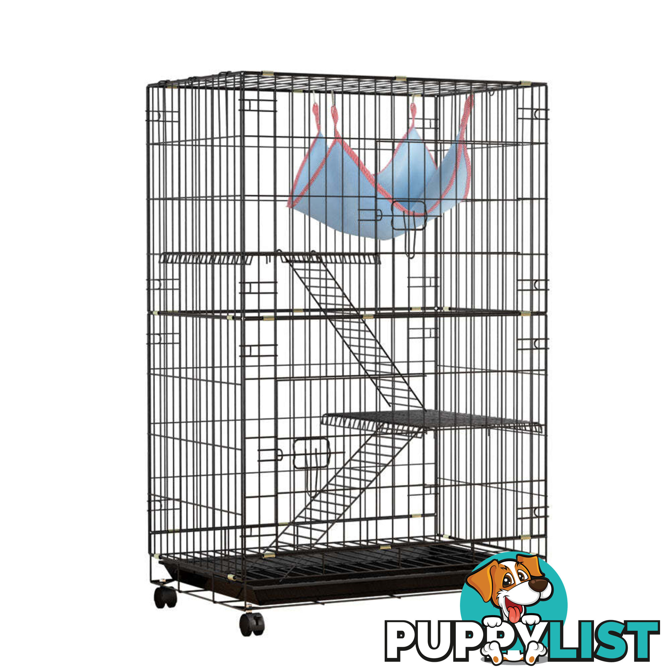 i.Pet Rabbit Cage 100cm Hutch 3 Level Indoor Guinea Pig Ferret - PET-RAB-CAGE-GV1907