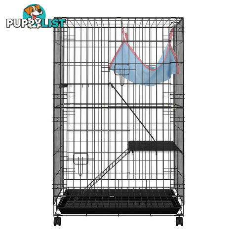 i.Pet Rabbit Cage 100cm Hutch 3 Level Indoor Guinea Pig Ferret - PET-RAB-CAGE-GV1907
