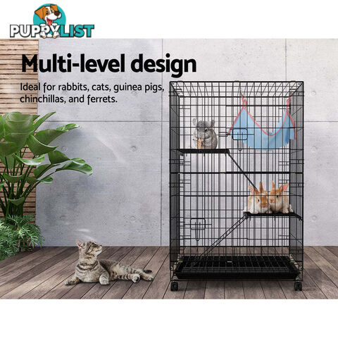 i.Pet Rabbit Cage 100cm Hutch 3 Level Indoor Guinea Pig Ferret - PET-RAB-CAGE-GV1907