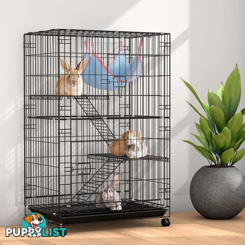 i.Pet Rabbit Cage 100cm Hutch 3 Level Indoor Guinea Pig Ferret - PET-RAB-CAGE-GV1907