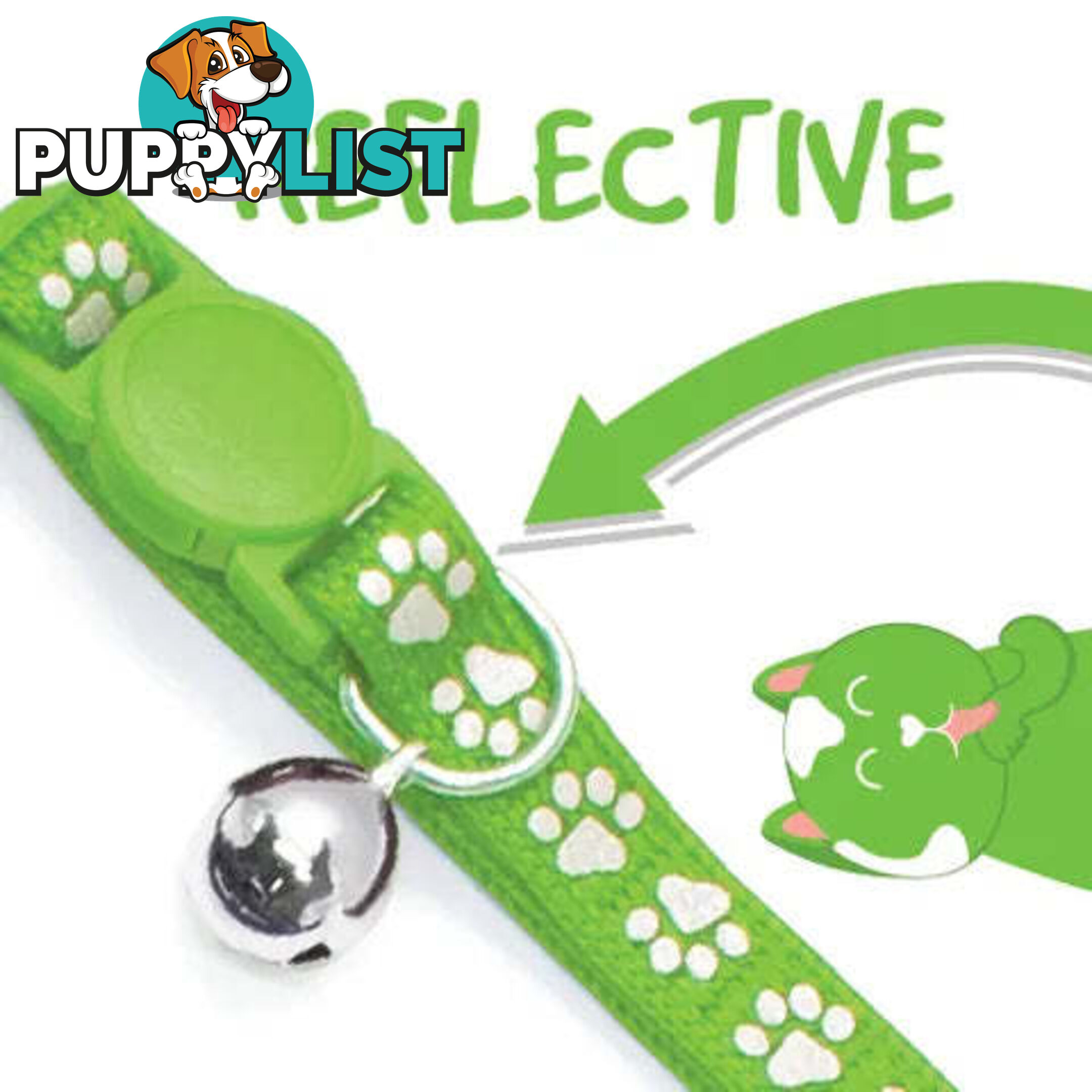 REFLECTIVE CAT COLLAR - BAINBRIDGE - BB-A7125-ORG