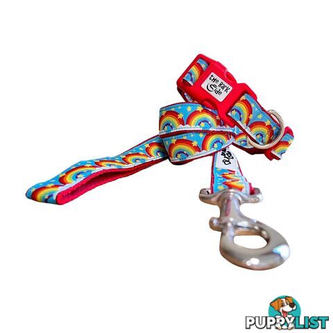 Rainbow Dog Lead / Dog Leash - Hand Made by The Bark Side - TBSLDRAIRED201.2