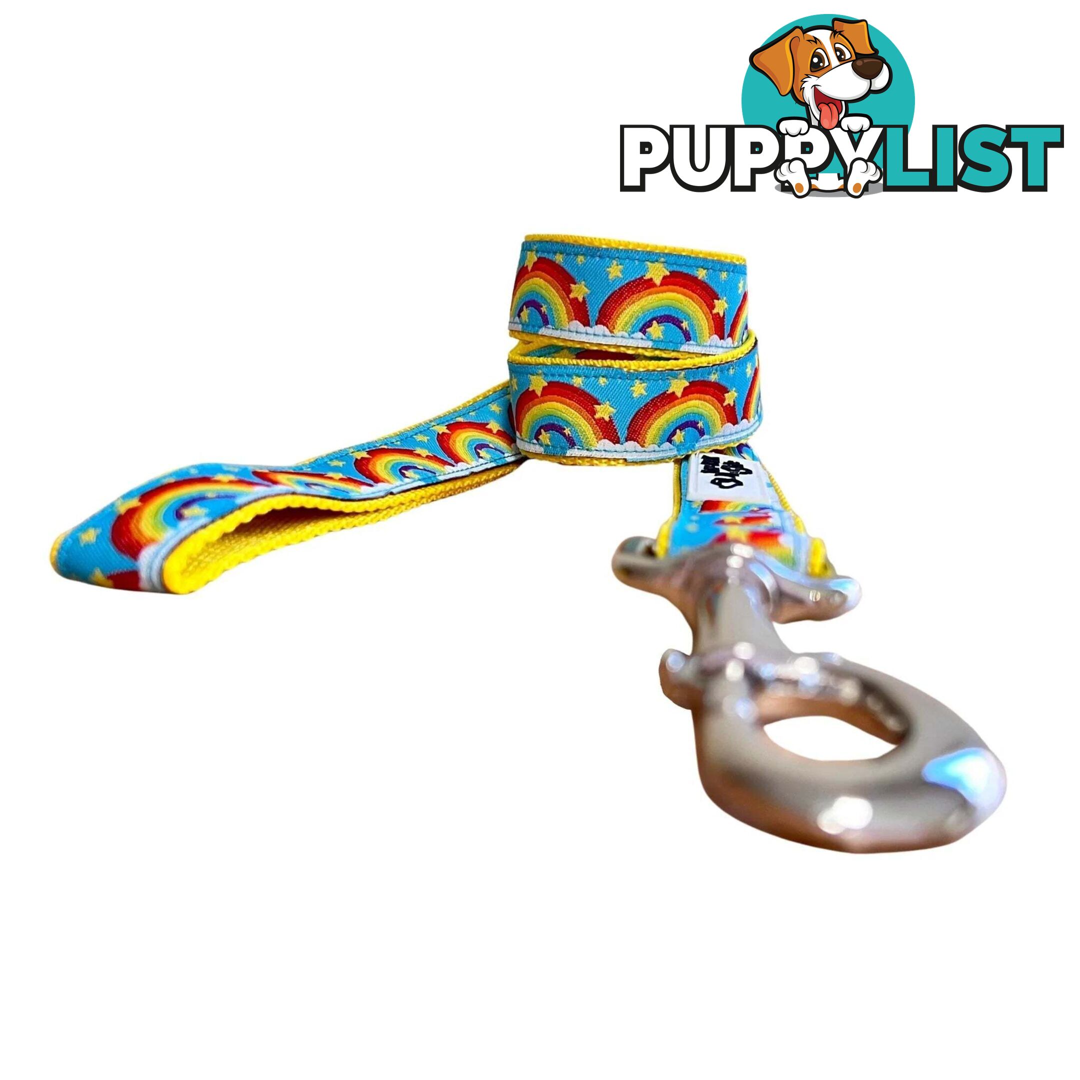Rainbow Dog Lead / Dog Leash - Hand Made by The Bark Side - TBSLDRAIRED201.2