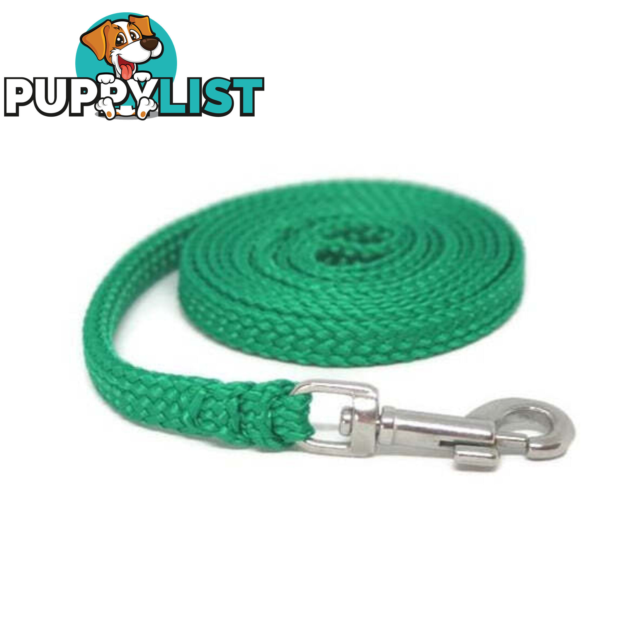 1.8m to 10m Long Dog Lead No Stitching Tough Yarnix 10mm Wide - YNXLD10-10-BK-SS
