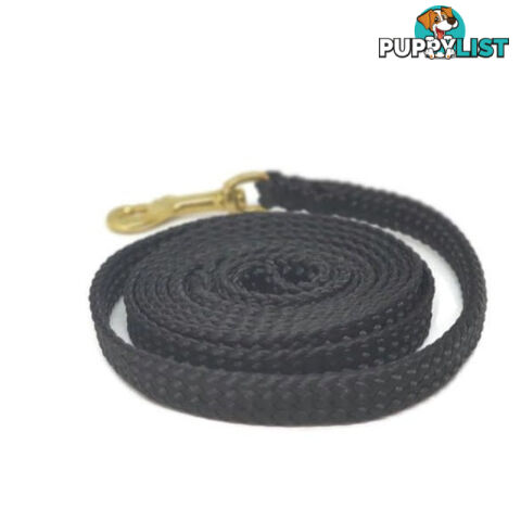 1.8m to 10m Long Dog Lead No Stitching Tough Yarnix 10mm Wide - YNXLD10-10-BK-SS