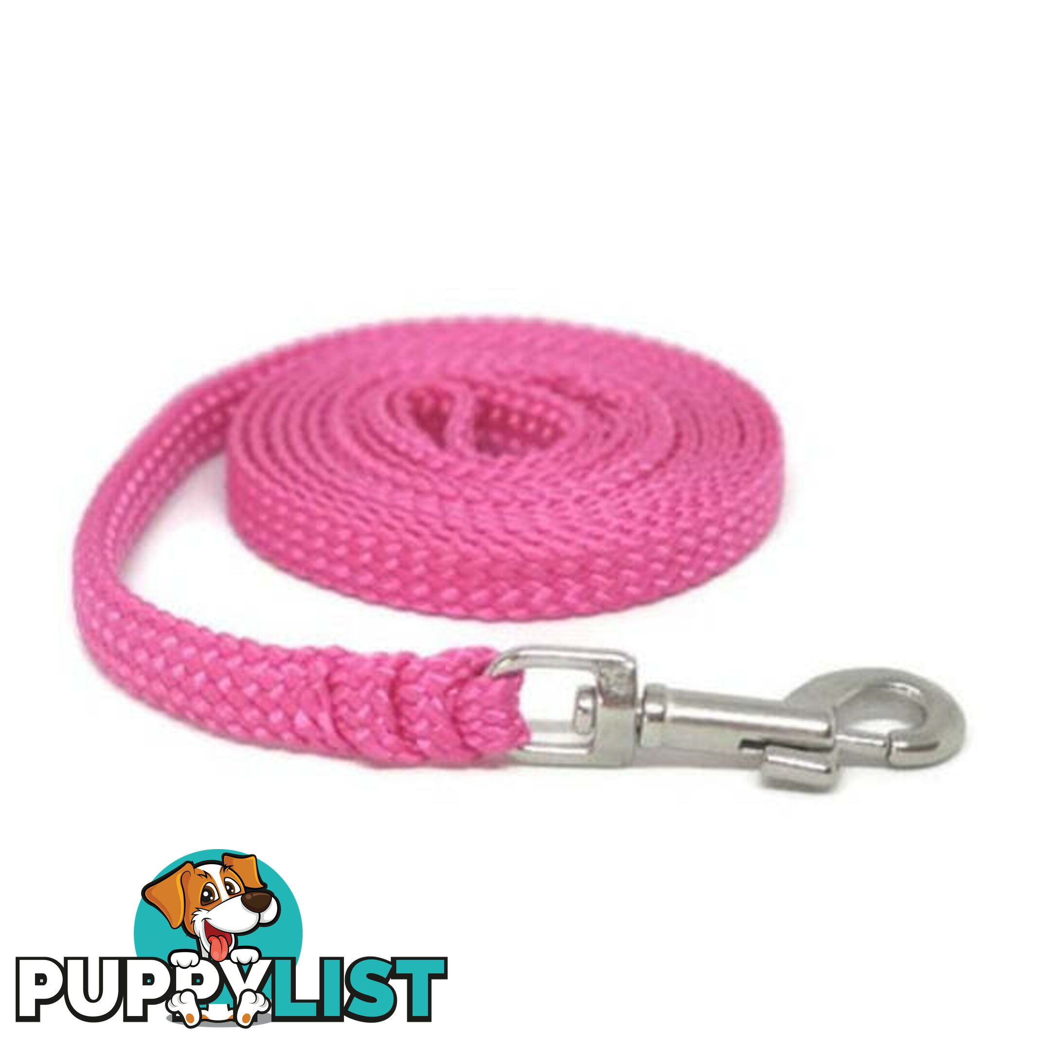 1.8m to 10m Long Dog Lead No Stitching Tough Yarnix 10mm Wide - YNXLD10-10-BK-SS