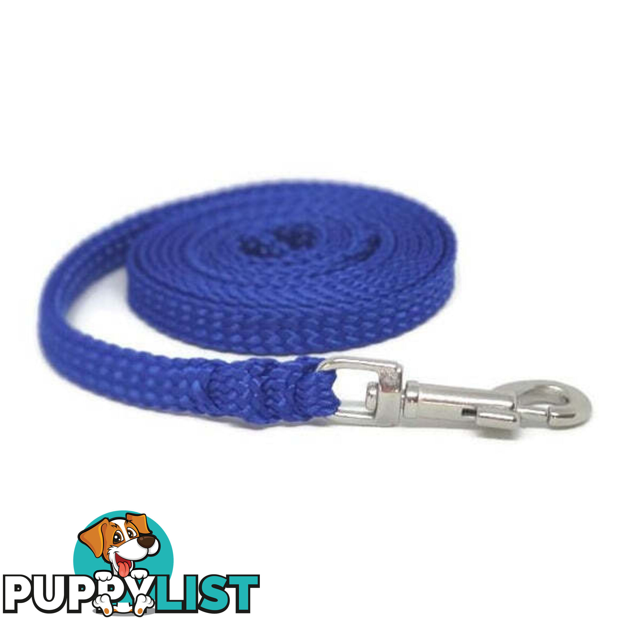1.8m to 10m Long Dog Lead No Stitching Tough Yarnix 10mm Wide - YNXLD10-10-BK-SS