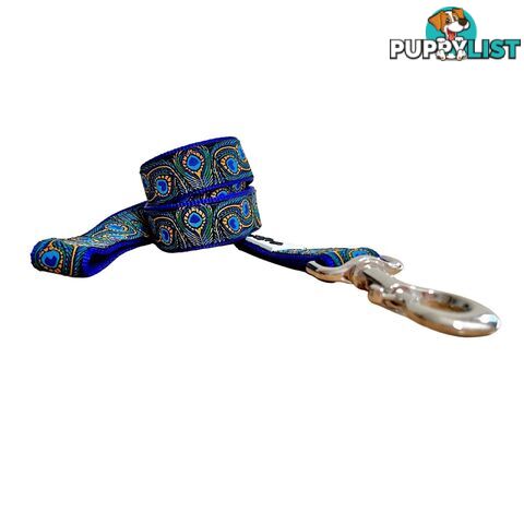 Peacock Feather Dog Lead / Leash - Hand Made by The Bark Side - TBSLDPEATEA201.8