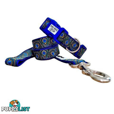 Peacock Feather Dog Lead / Leash - Hand Made by The Bark Side - TBSLDPEATEA201.8