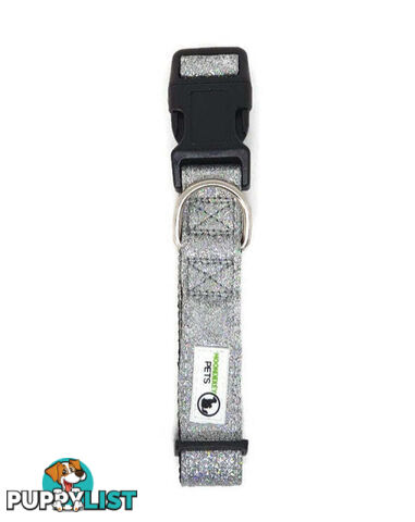 Bling Glitter Overlay Nylon Collar - Breakaway Buckle - Moondidley Pets - MDPCOLBLILGRN