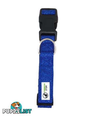Bling Glitter Overlay Nylon Collar - Breakaway Buckle - Moondidley Pets - MDPCOLBLILGRN