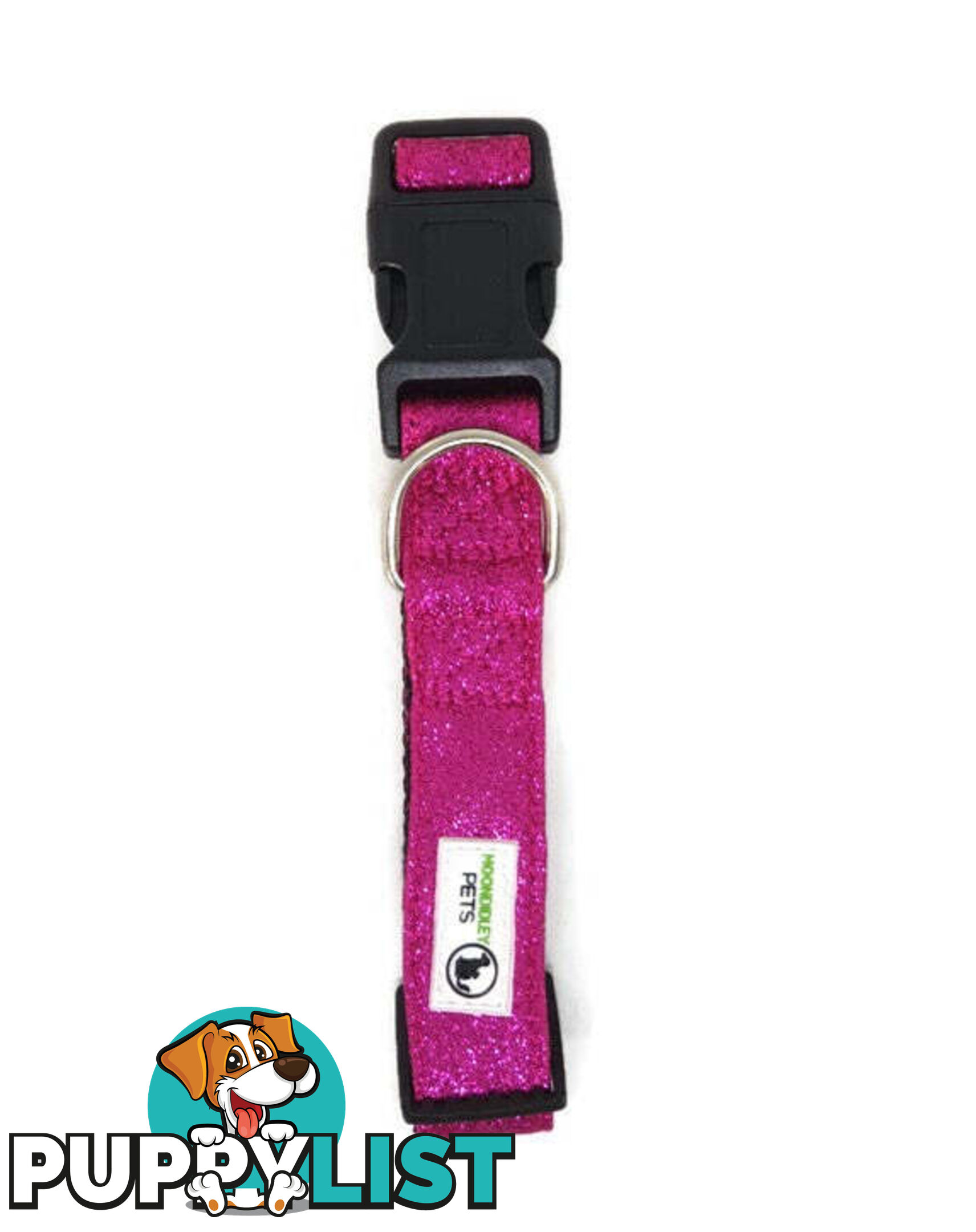 Bling Glitter Overlay Nylon Collar - Breakaway Buckle - Moondidley Pets - MDPCOLBLILGRN