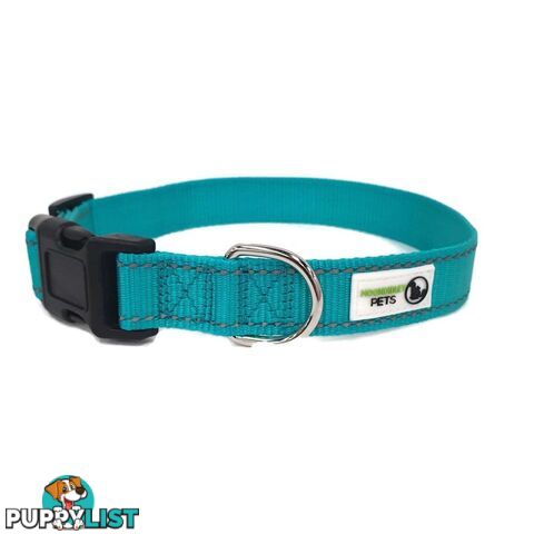 Nylon w/Reflective Stitching Dog Collar - Moondidley Pets - MDPCOLREFMPUR