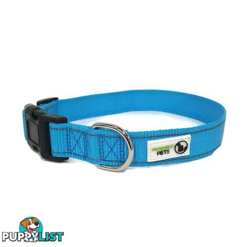 Nylon w/Reflective Stitching Dog Collar - Moondidley Pets - MDPCOLREFMPUR