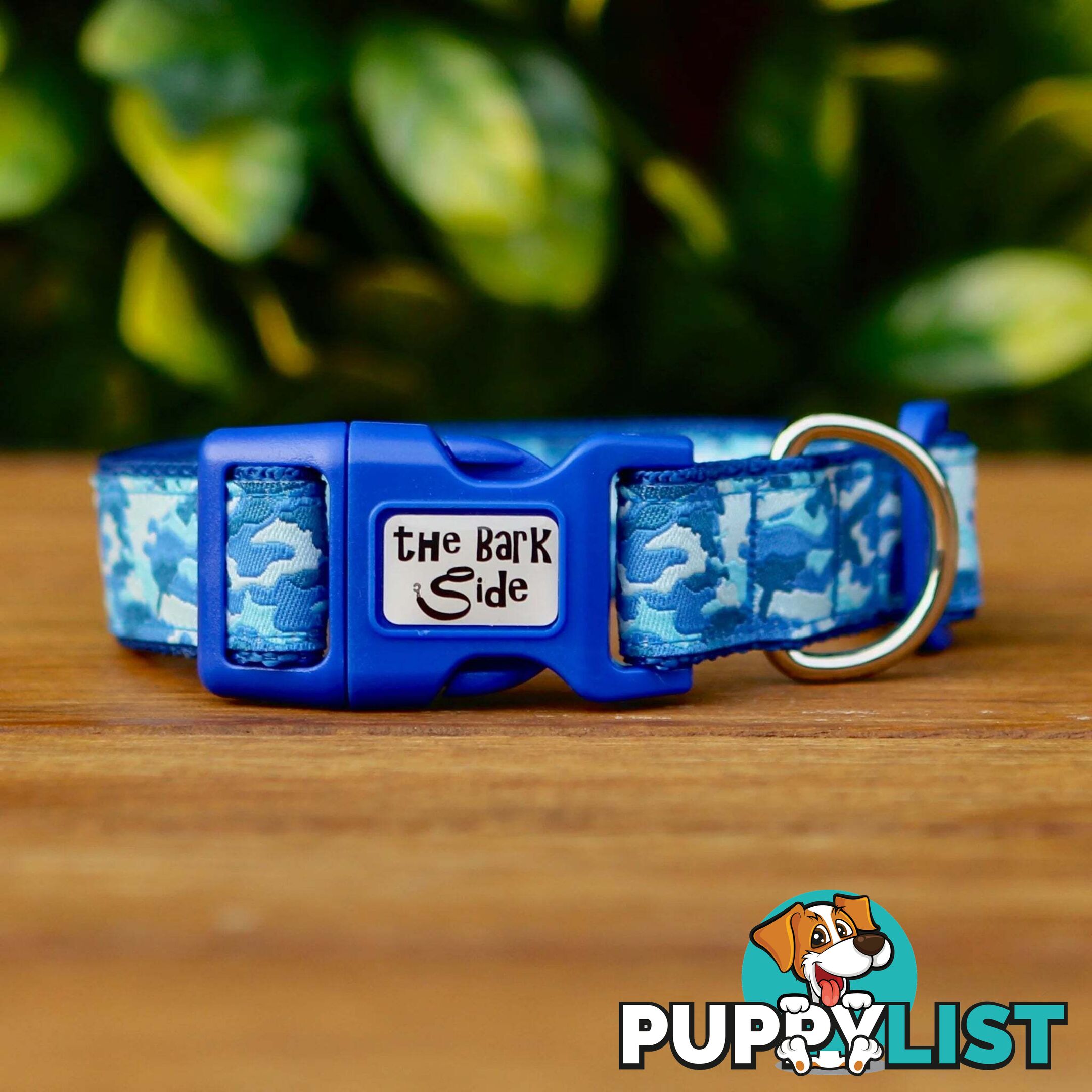 Camouflage Dog Collar - Hand Made by The Bark Side - TBSCAMLGEBLK