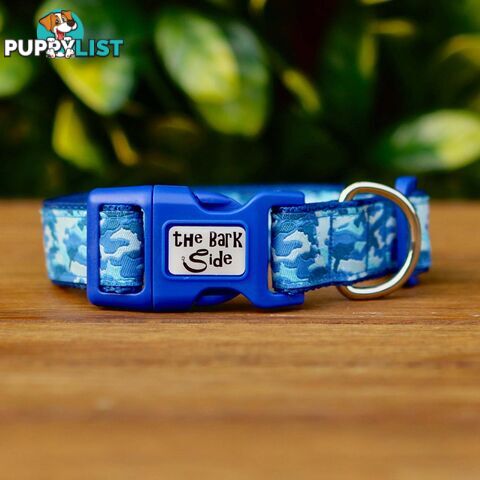 Camouflage Dog Collar - Hand Made by The Bark Side - TBSCAMLGEBLK