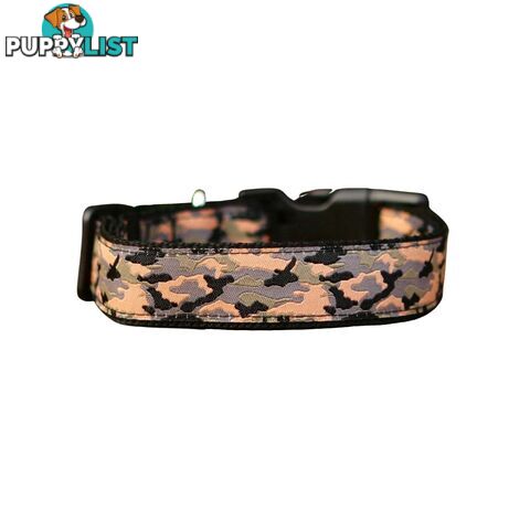 Camouflage Dog Collar - Hand Made by The Bark Side - TBSCAMLGEBLK