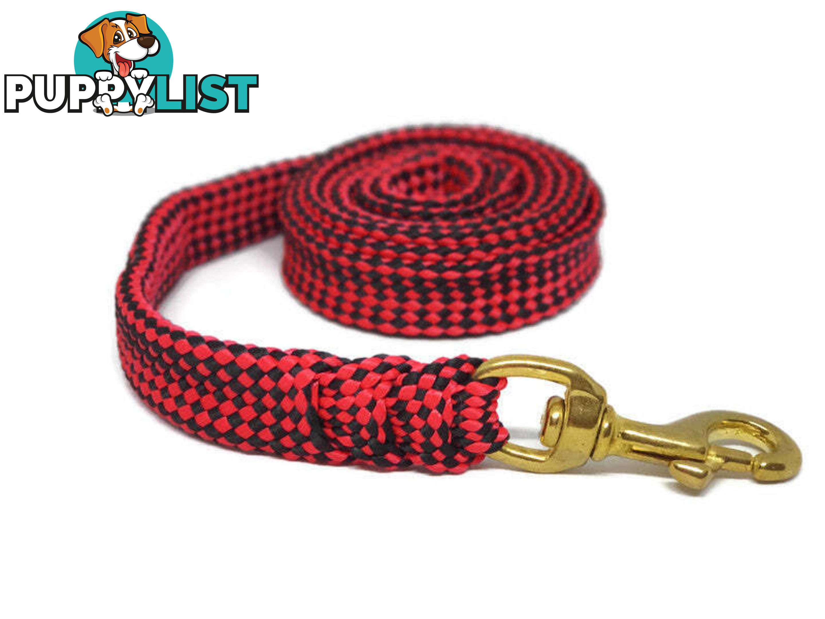 1.8m to 10m Long Dog Lead No Stitching Tough Yarnix 20mm Wide - YNXLD2010BRGRN