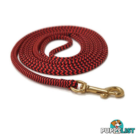 1.8m Long Lead 6mm Rope No Stitching - Yarnix - YNXLD6MM-BLK-GRN