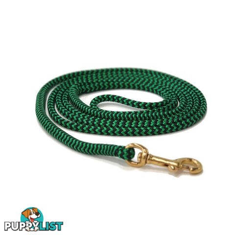 1.8m Long Lead 6mm Rope No Stitching - Yarnix - YNXLD6MM-BLK-GRN