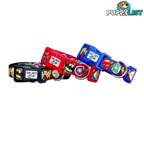 Superhero Dog Collar - Hand Made by The Bark Side - TBSHEROLGEBLK