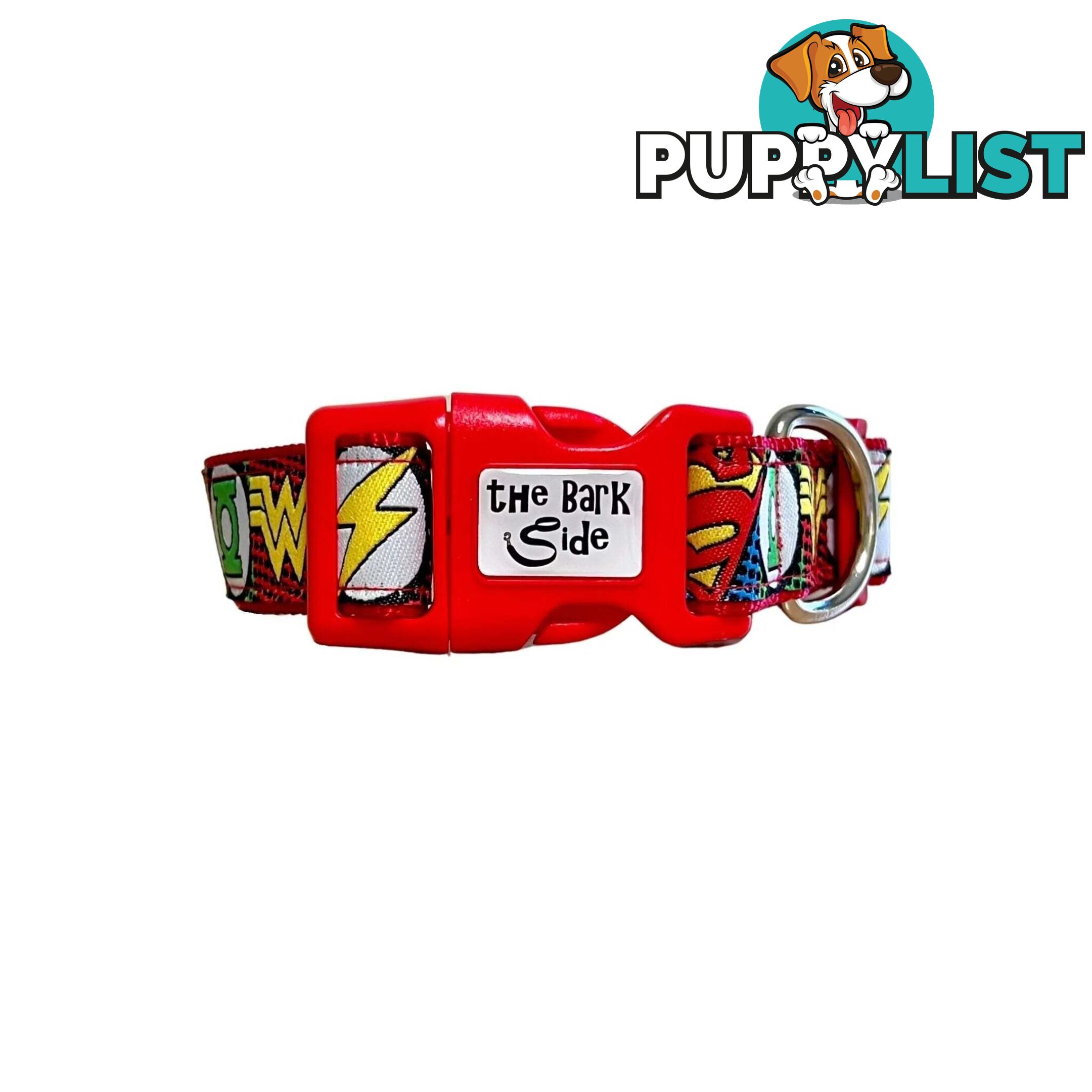 Superhero Dog Collar - Hand Made by The Bark Side - TBSHEROLGEBLK