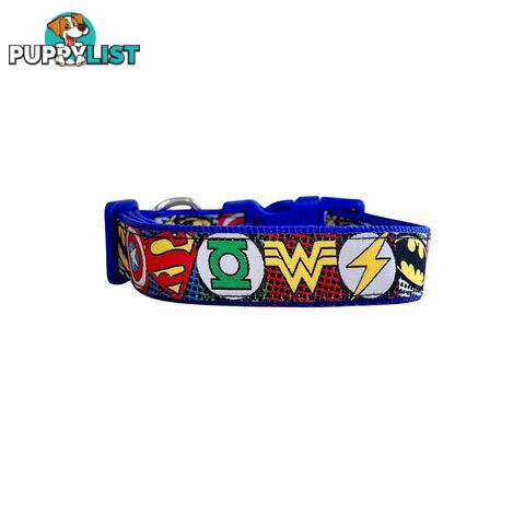 Superhero Dog Collar - Hand Made by The Bark Side - TBSHEROLGEBLK