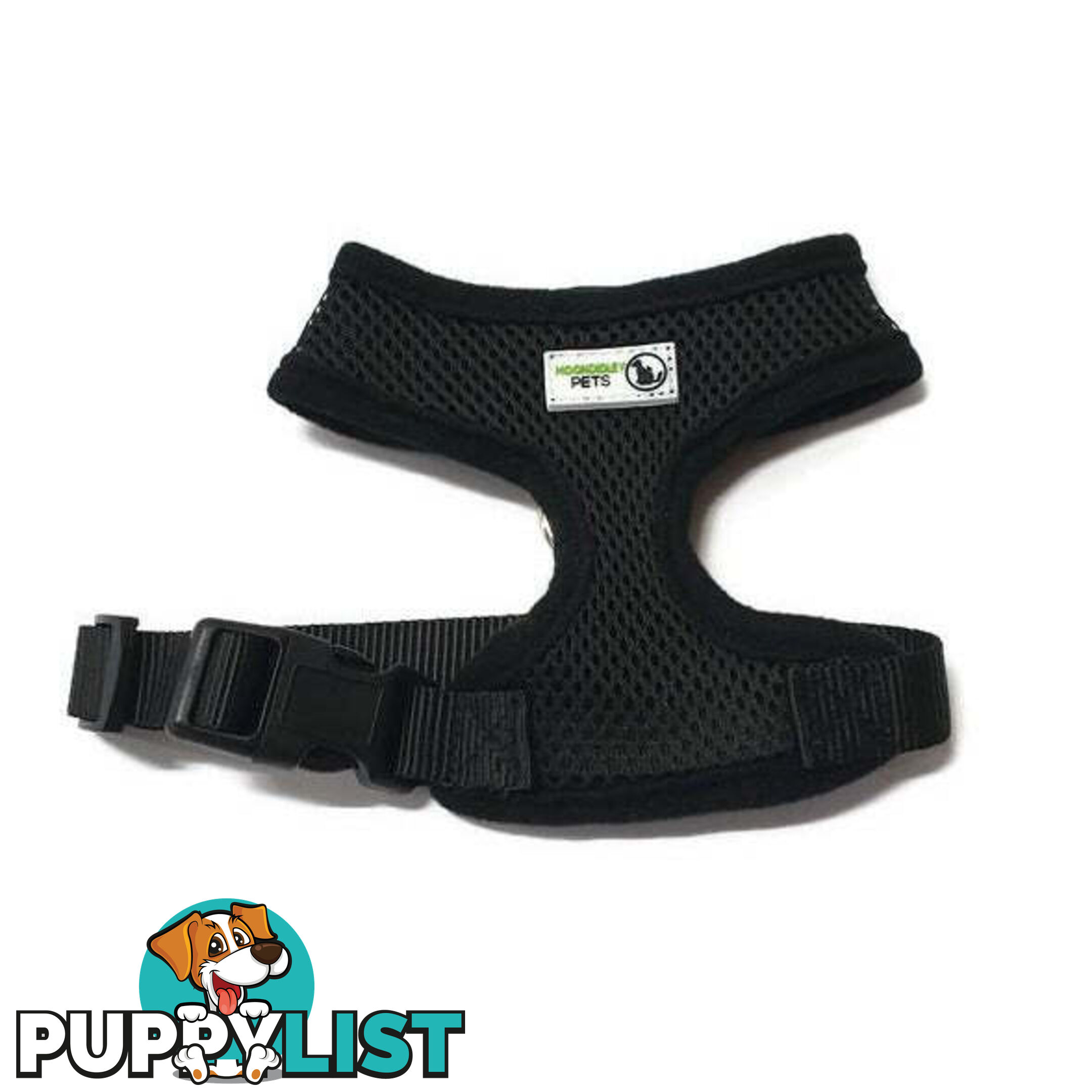 Pet Harness Soft Air Mesh Padded Adjustable  - Moondidley Pets - MDPHARMESLGRN
