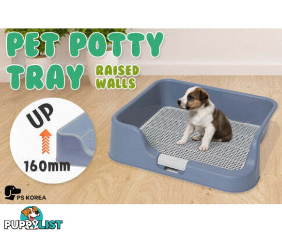 PS KOREA Dog Potty Tray Training Toilet with Raised Walls - V274-PET-POTT1-WN