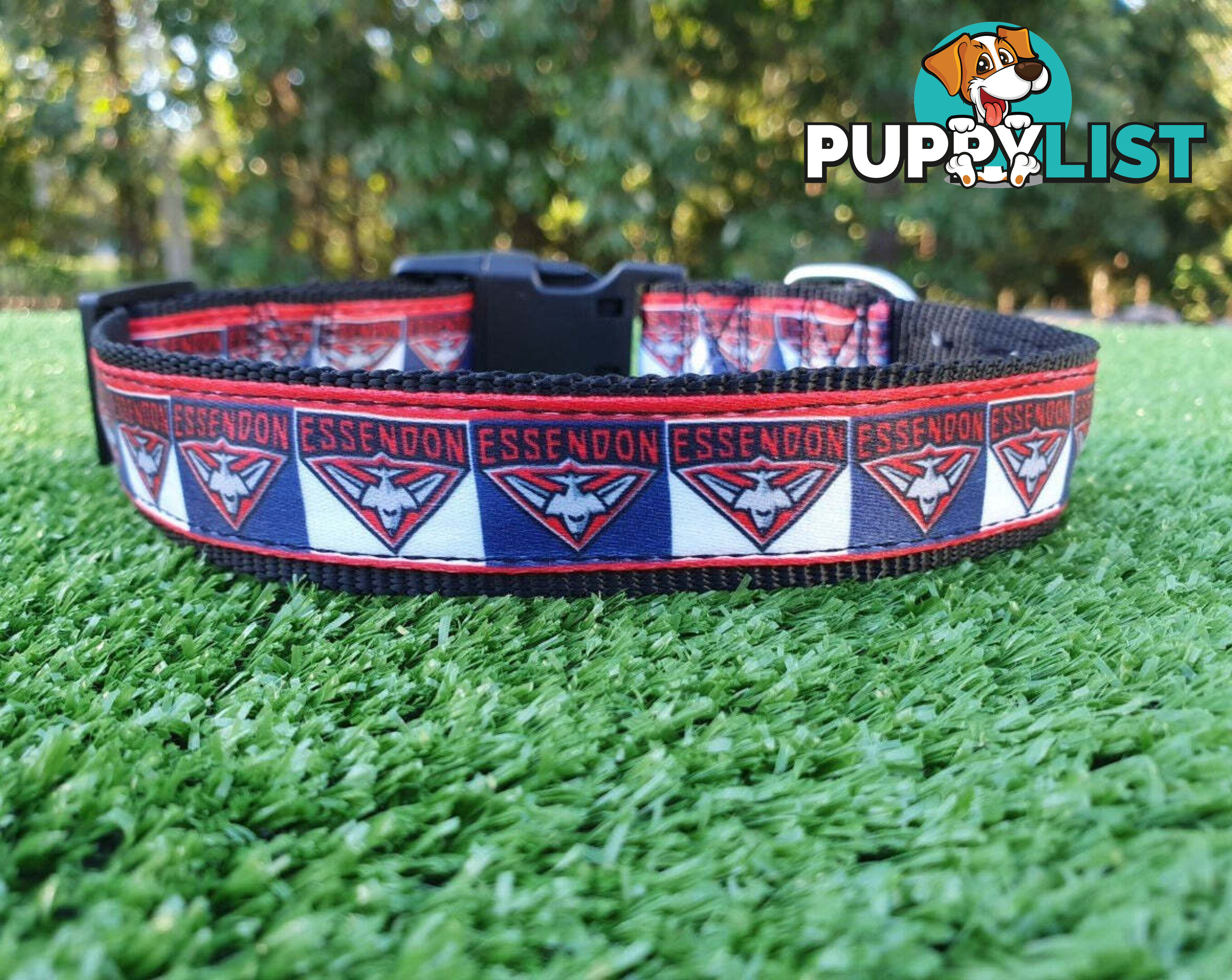 AFL Dog Collars, Footy - Aussie Rules - Moondidley Pets - MDPCOLAFLLSS