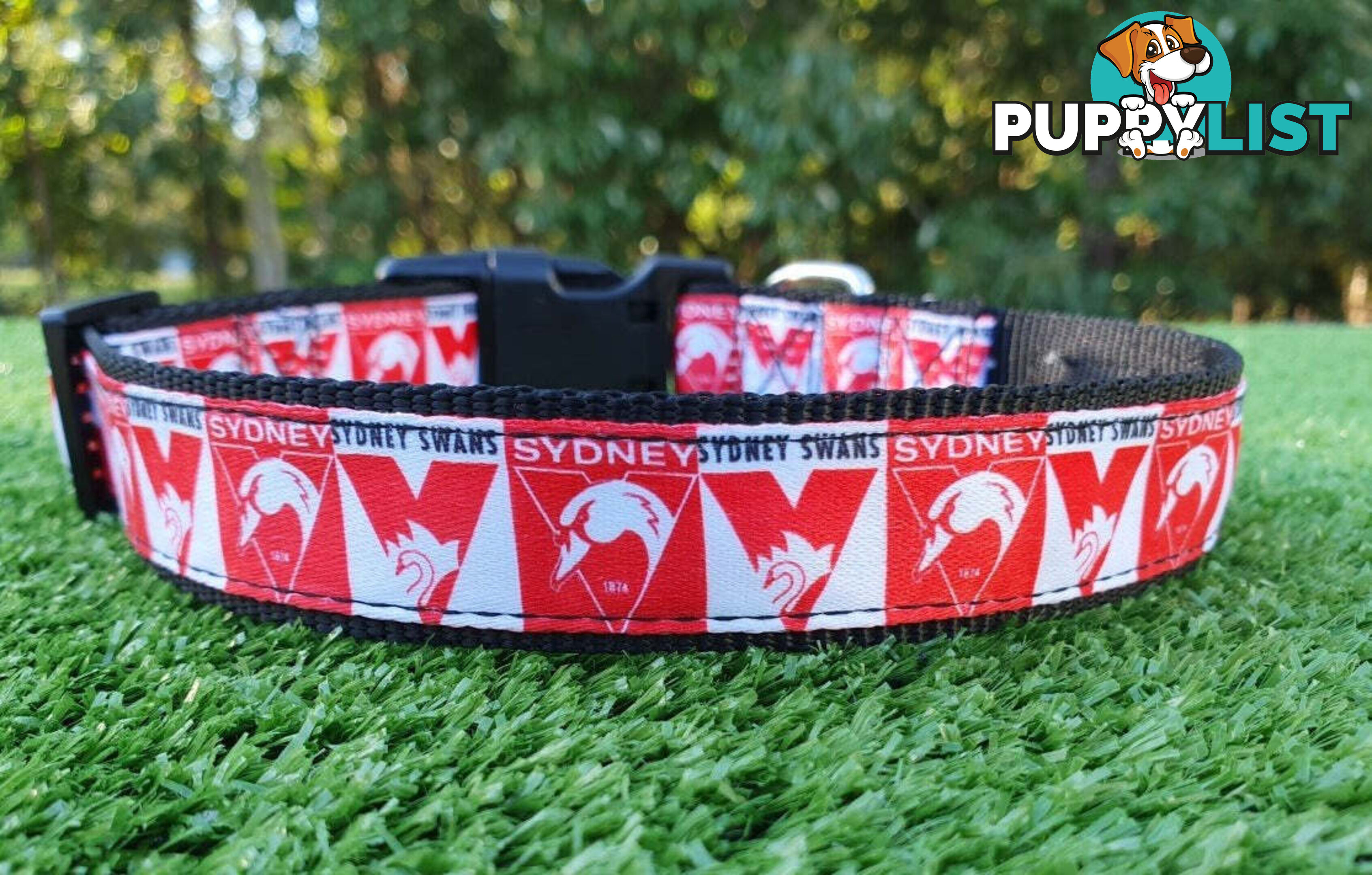 AFL Dog Collars, Footy - Aussie Rules - Moondidley Pets - MDPCOLAFLLSS