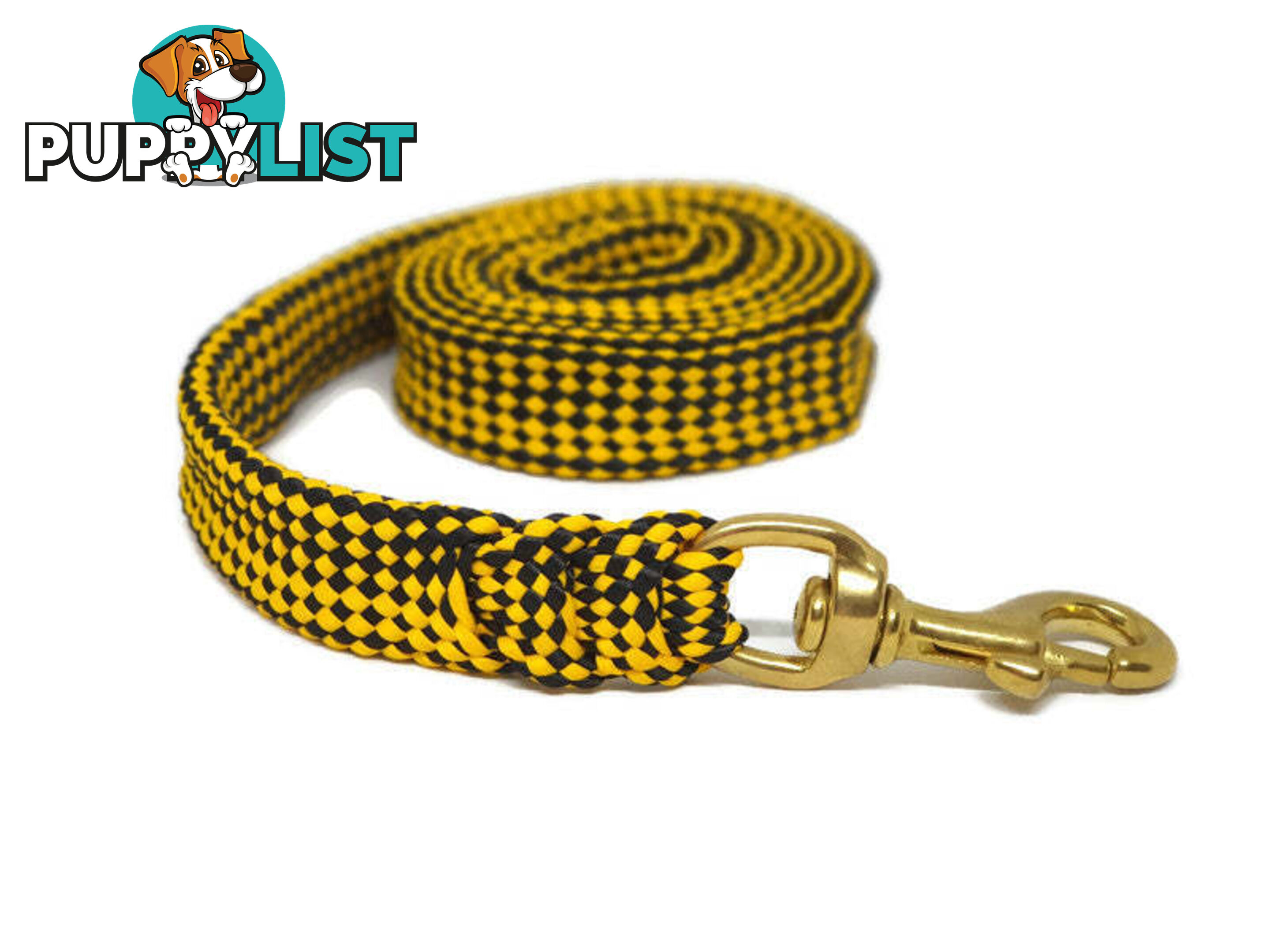 1.8m to 10m Long Dog Lead No Stitching Tough Yarnix 20mm Wide - YNXLD2010BRPUR