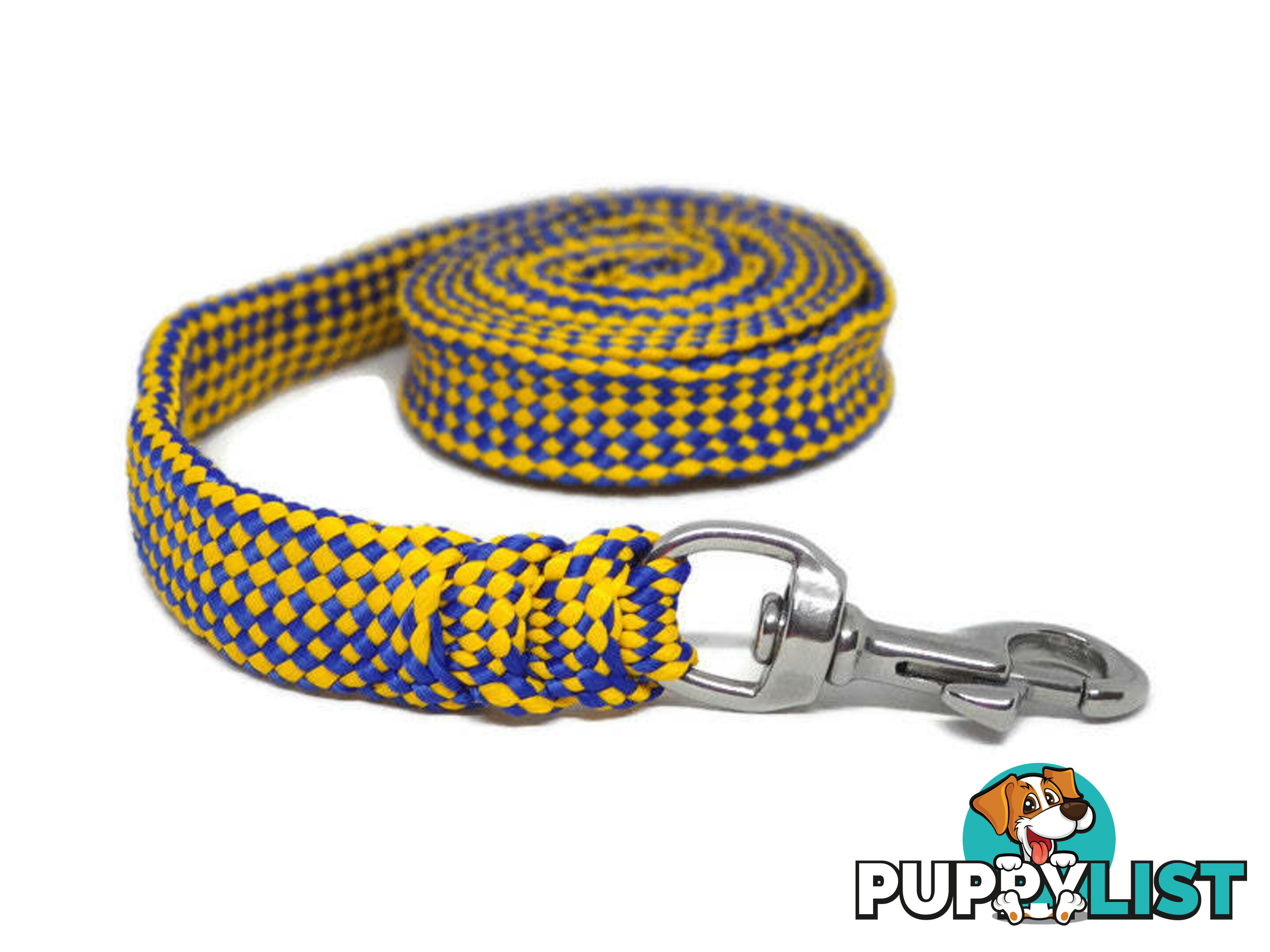 1.8m to 10m Long Dog Lead No Stitching Tough Yarnix 20mm Wide - YNXLD2010BRPUR