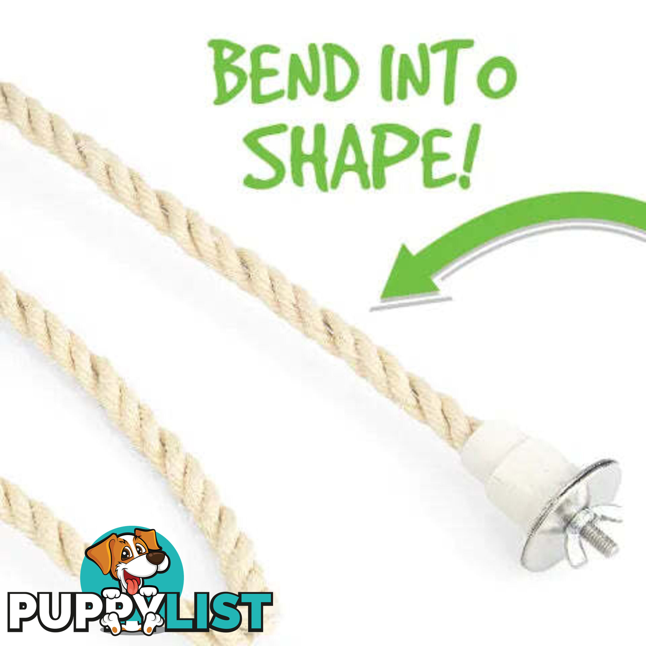 BIRD TOY ROPE - SISAL ZIG ZAG - BAINBRIDGE - BB-A8431