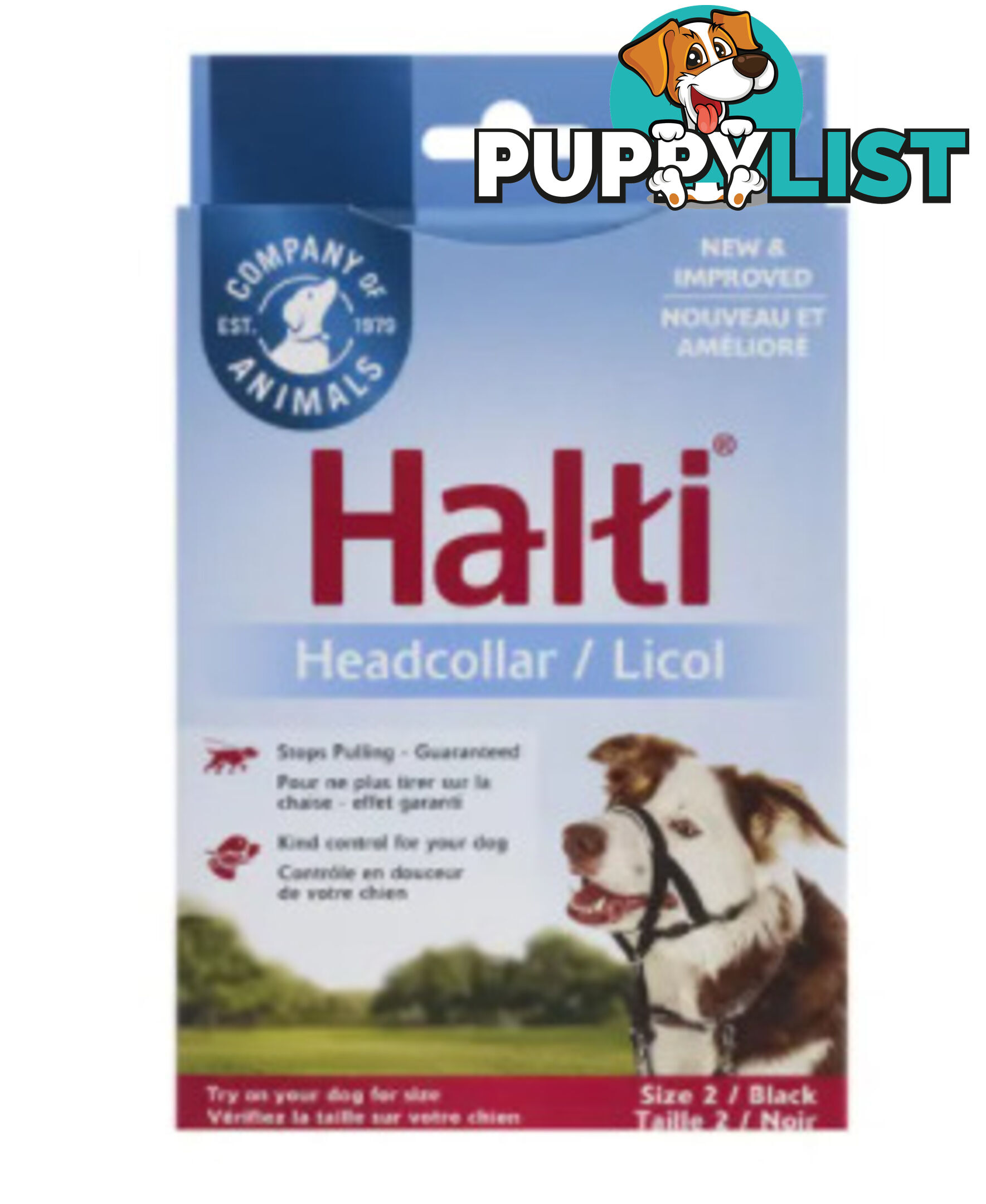 Halti Headcollar Black - Company of Animals. - WPS-DAH2020