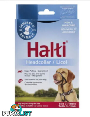 Halti Headcollar Black - Company of Animals. - WPS-DAH2020