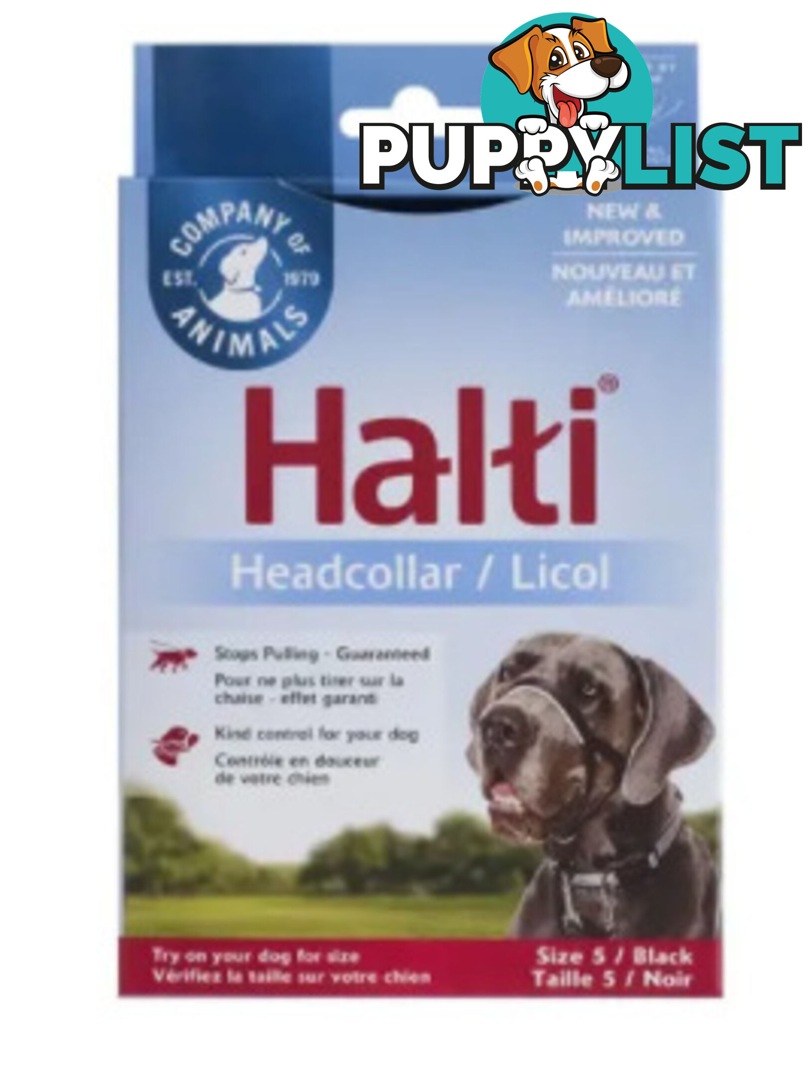 Halti Headcollar Black - Company of Animals. - WPS-DAH2020