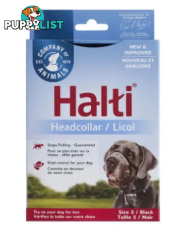 Halti Headcollar Black - Company of Animals. - WPS-DAH2020