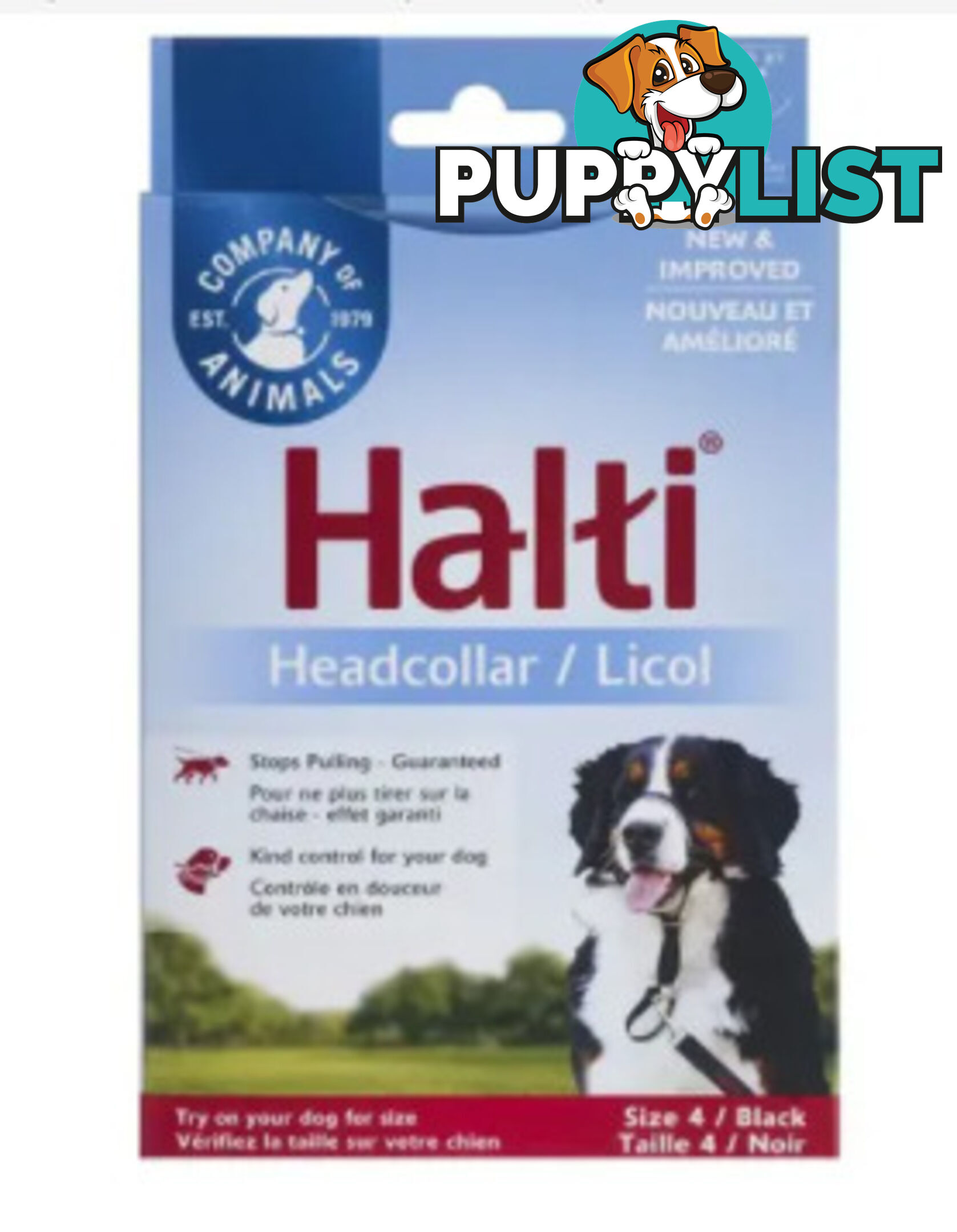 Halti Headcollar Black - Company of Animals. - WPS-DAH2020