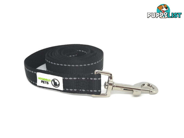 5m Long Nylon w/Reflective Stitching Dog Lead - Moondidley Pets - MDPLDREFGRN205
