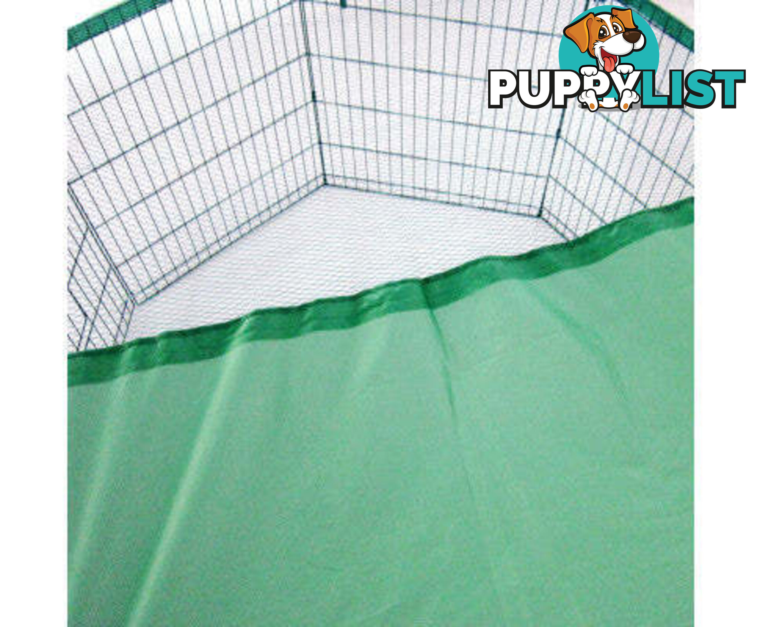 Paw Mate Green Net Cover for Pet Playpen Dog Exercise Enclosure Fence Cage - V274-PET-PPCV30-GN