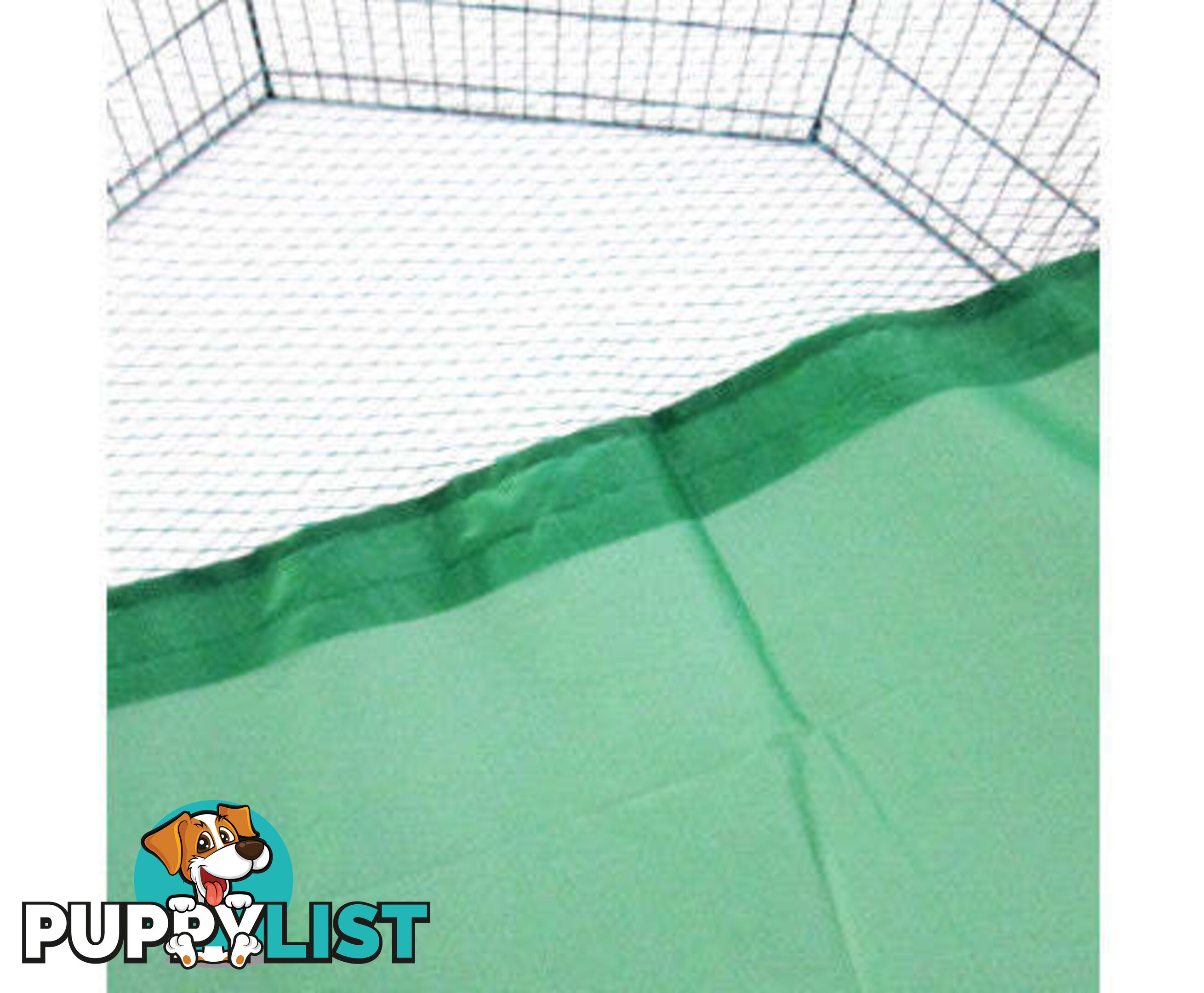 Paw Mate Green Net Cover for Pet Playpen Dog Exercise Enclosure Fence Cage - V274-PET-PPCV30-GN