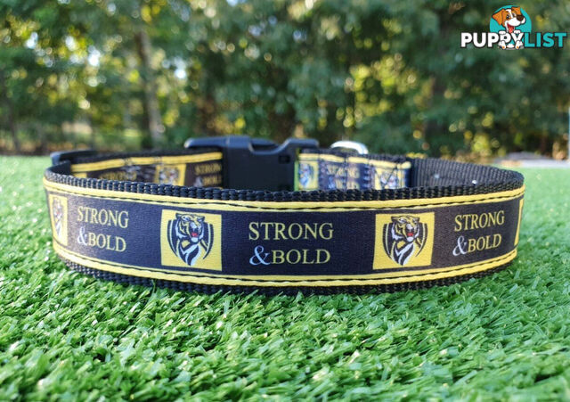 AFL Dog Collars, Footy - Aussie Rules - Moondidley Pets - MDPCOLAFLXSBL