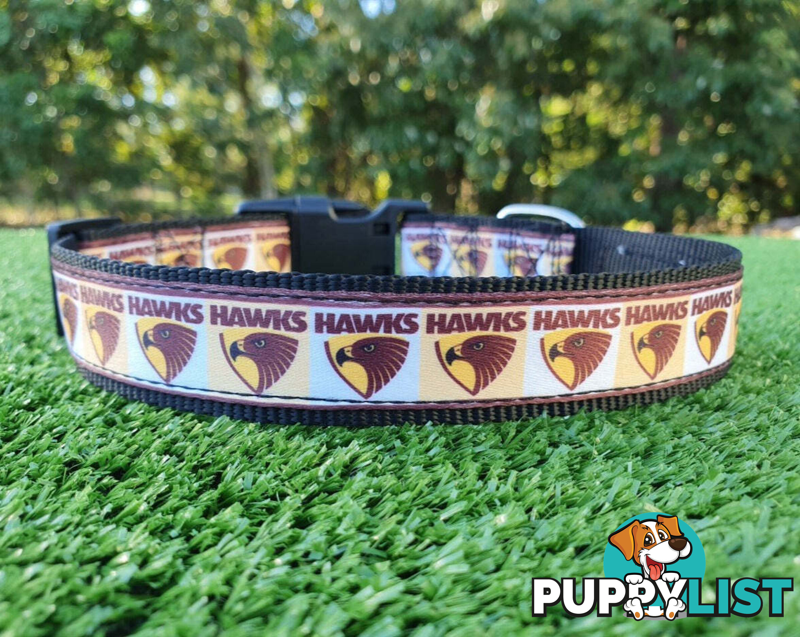 AFL Dog Collars, Footy - Aussie Rules - Moondidley Pets - MDPCOLAFLXSBL